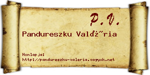 Pandureszku Valéria névjegykártya
